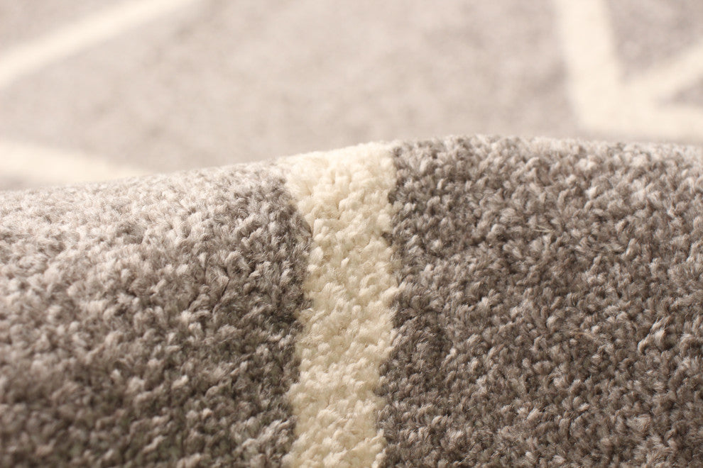 Ana eCarpetGallery Area Rug, Gray-Ivory, 7'10"x10'2"