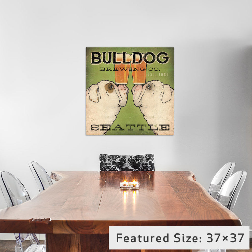 "Bulldog Brewing Gallery" by Ryan Fowler, 12x12x1.5"