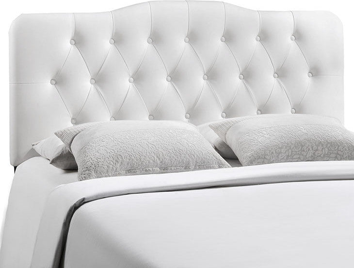 Modway Bedroom Annabel Full Vinyl Headboard, White