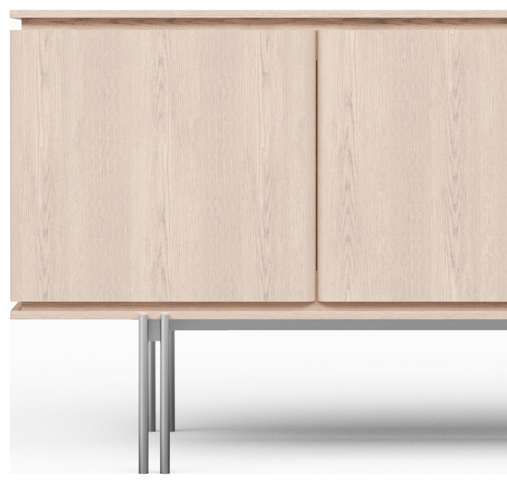 Modern Brazilian Marrocos Buffet Nevoa Frame Titanium Legs