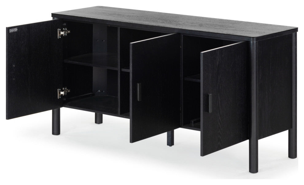 Safavieh Couture Jaylessa Wood 3 Door Sideboard, Black