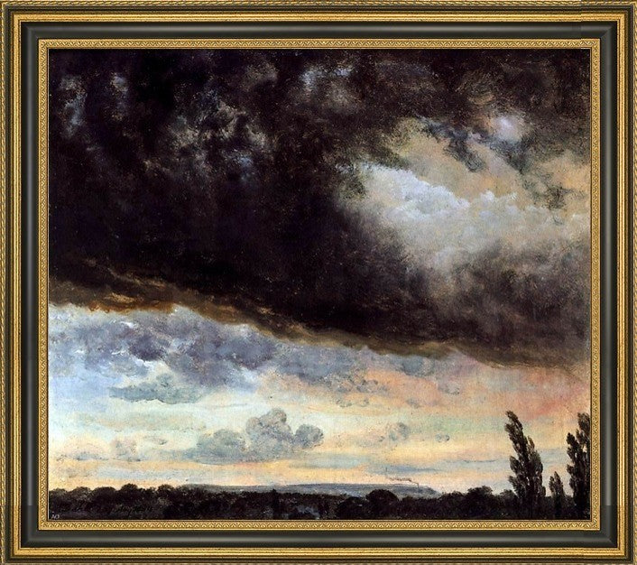 Johan Christian Claussen Dahl Cloud Study With Horizon Canvas Print, 20"x25"