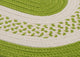 Colonial Mills Crescent NT62 Bright Green Indoor/Outdoor Area Rug, Oval 2'x6'