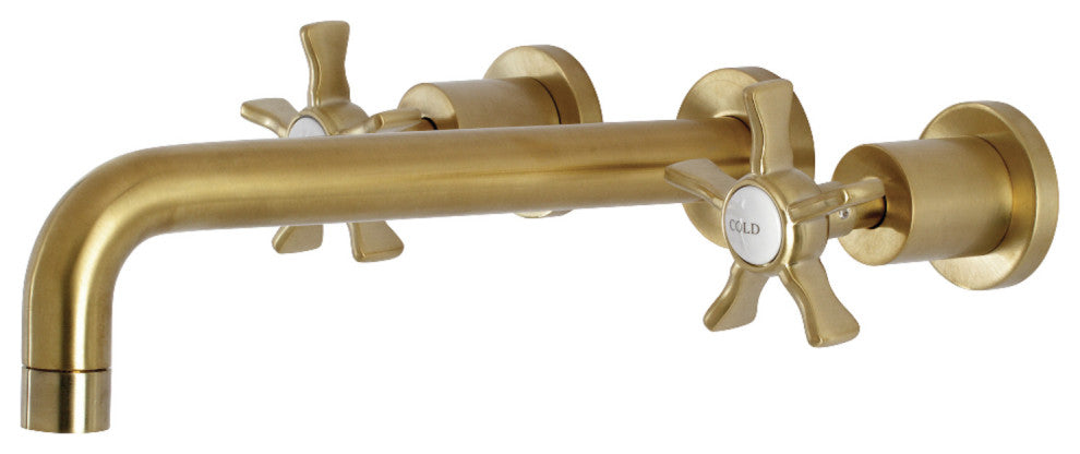 KS8027NX Two-Handle Wall Mount Tub Faucet, Brushed Brass