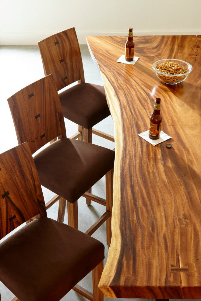 Origins Bar Stool, Chamcha Wood, Natural