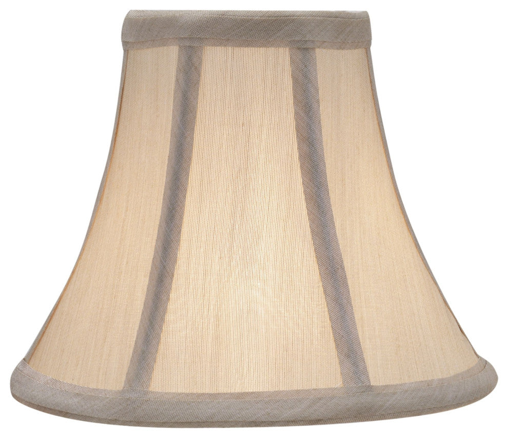 30039-2 Small Bell  Chandelier Clip On Lamp Shade Beige 3"x6"x5"