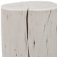 Brooks Solid Wood Stump, White Wash