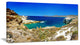 "Milos Island Bay" Panorama" Seashore Canvas Art, 32"x16"