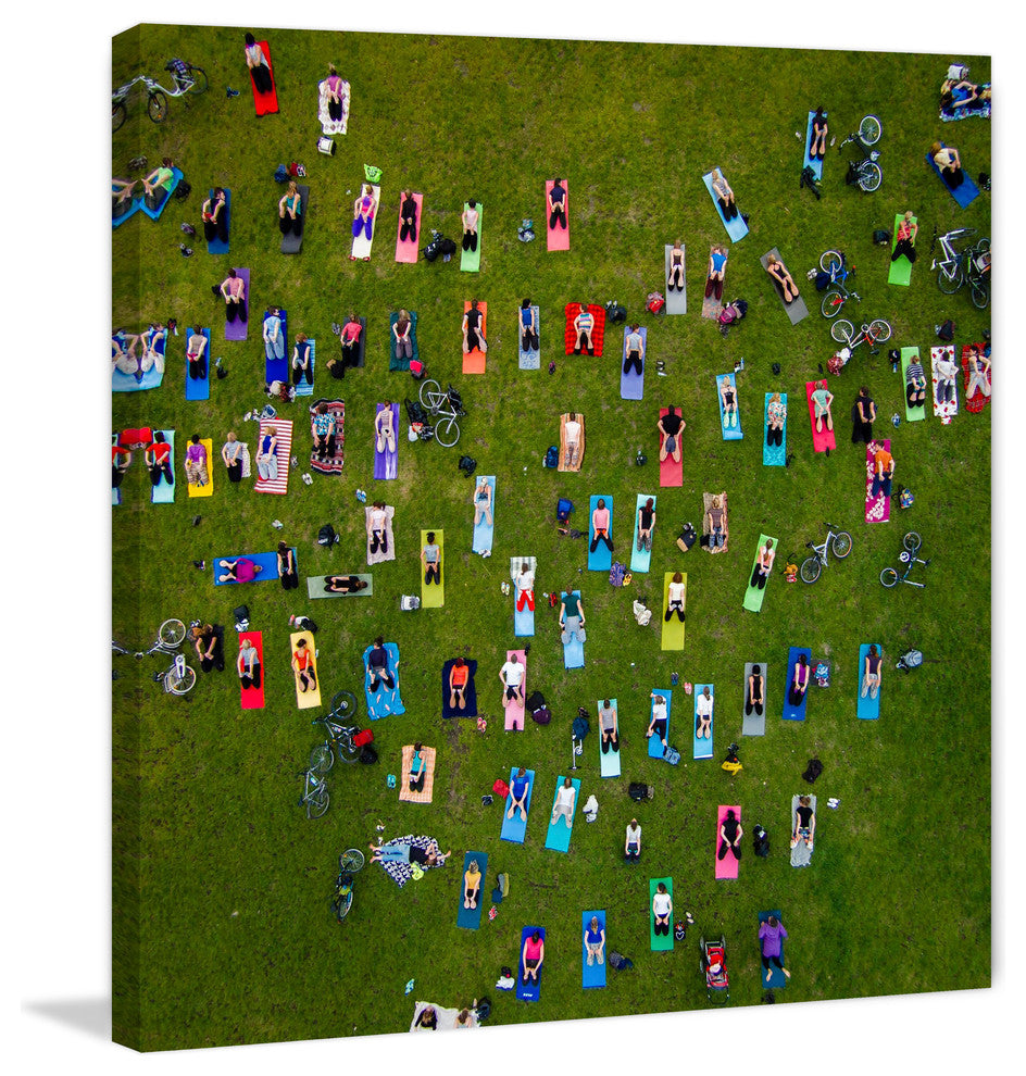 "People On Towels" Print on Canvas by Karolis Janulis