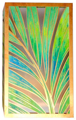Coconut Palm Sconce 12" Patina Finish, Right
