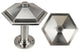 Urbanest Set of 2 Esagono Metal Drapery Medallion Holdback, Brushed Steel