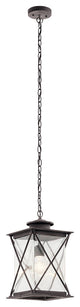Argyle Outdoor Pendant 1 Light in Weathered Zinc (Dimmable)