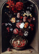 Jacob Woutersz Vosmaer Flower Vase in a Niche Premium Canvas Print