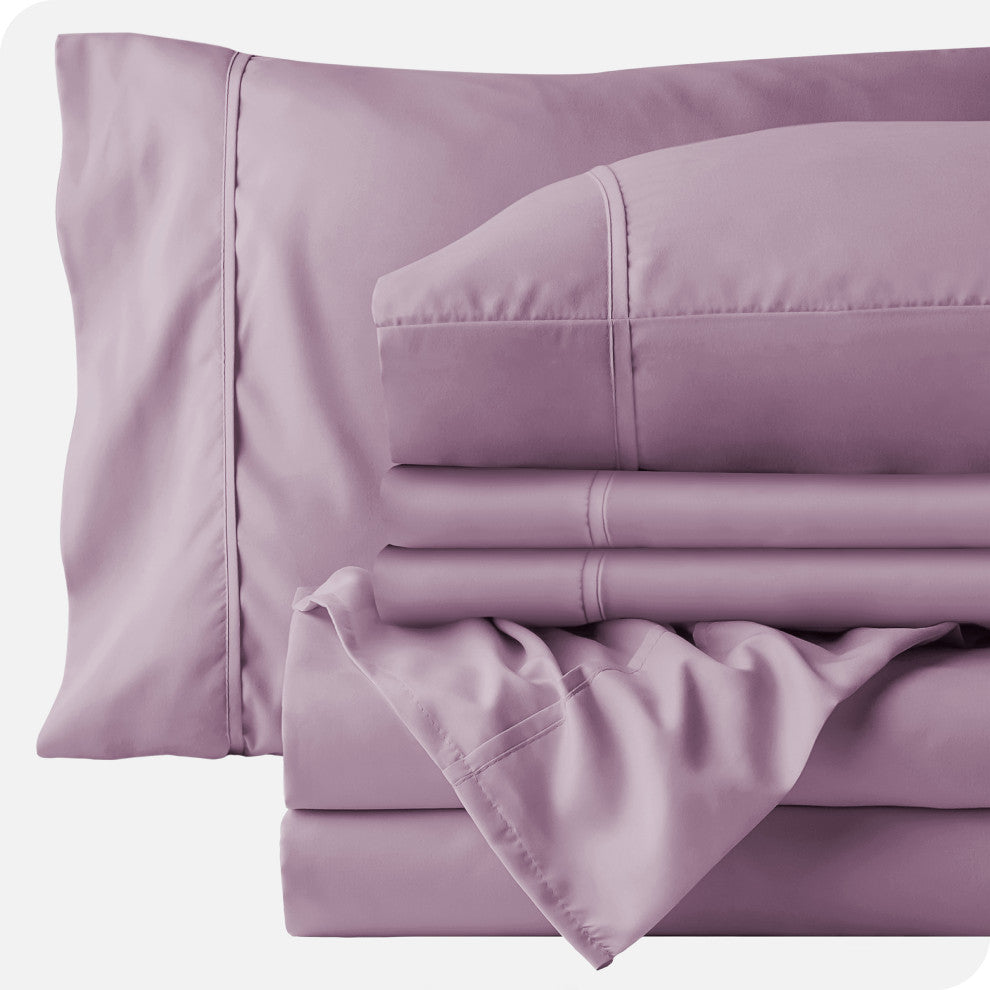 Bare Home 6-Piece Microfiber Sheet Set, Lavender, California King