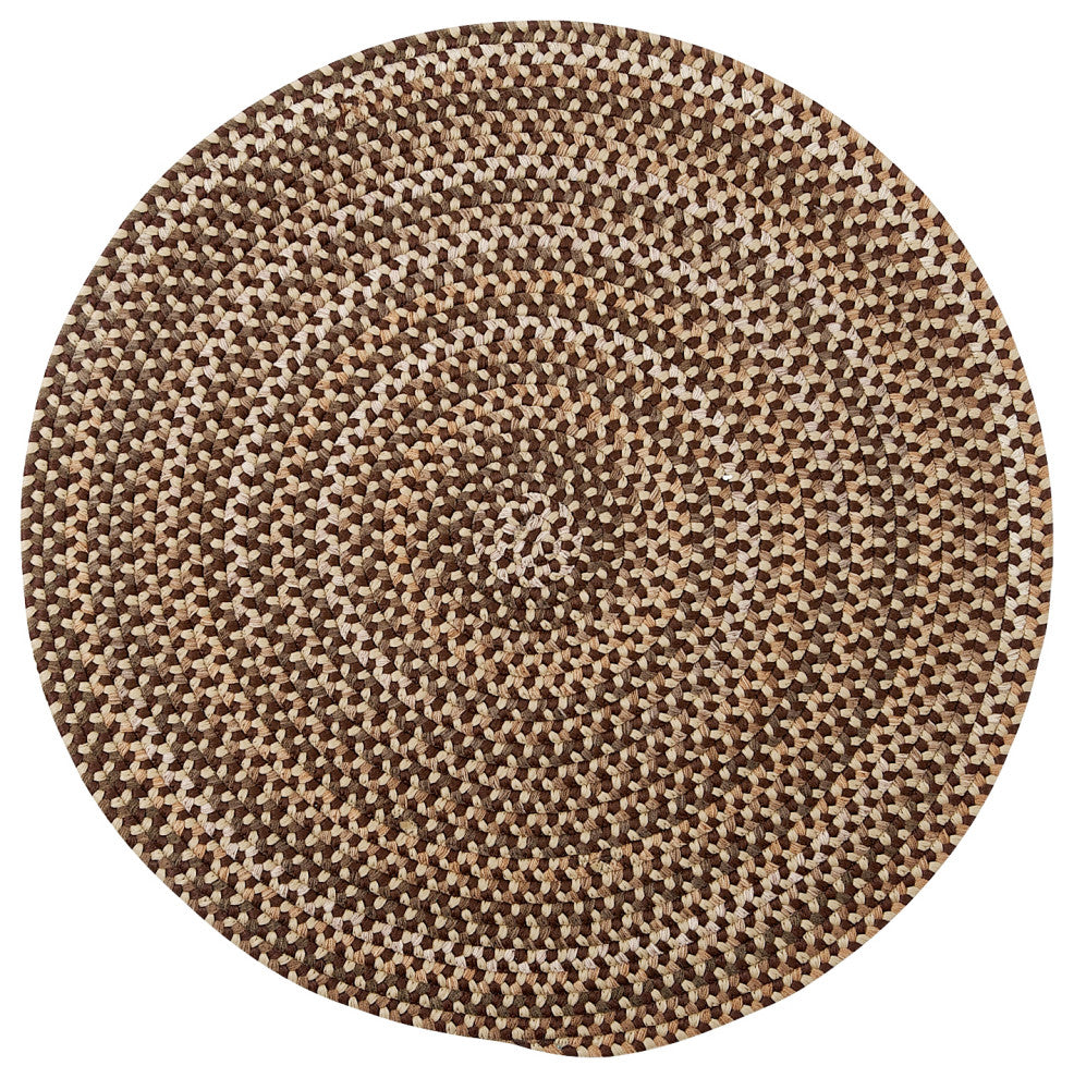 Colonial Mills Charlesgate Multicolor Braided Rug, Brown, 5x5