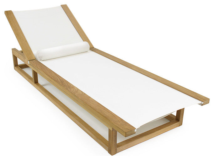 Maya Sling Lounger , Cushion: White