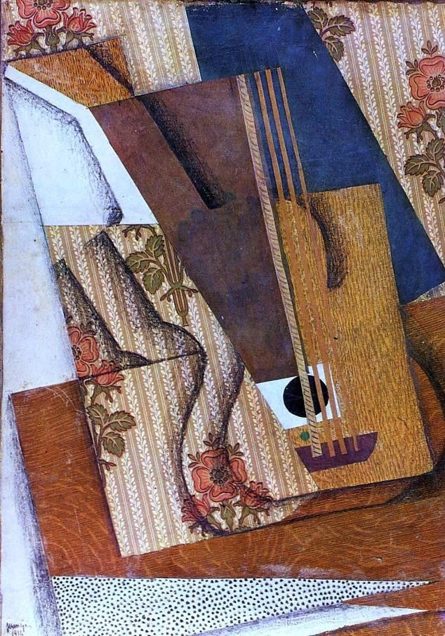 Juan Gris The Guitar - 18" x 27" Premium Canvas Print