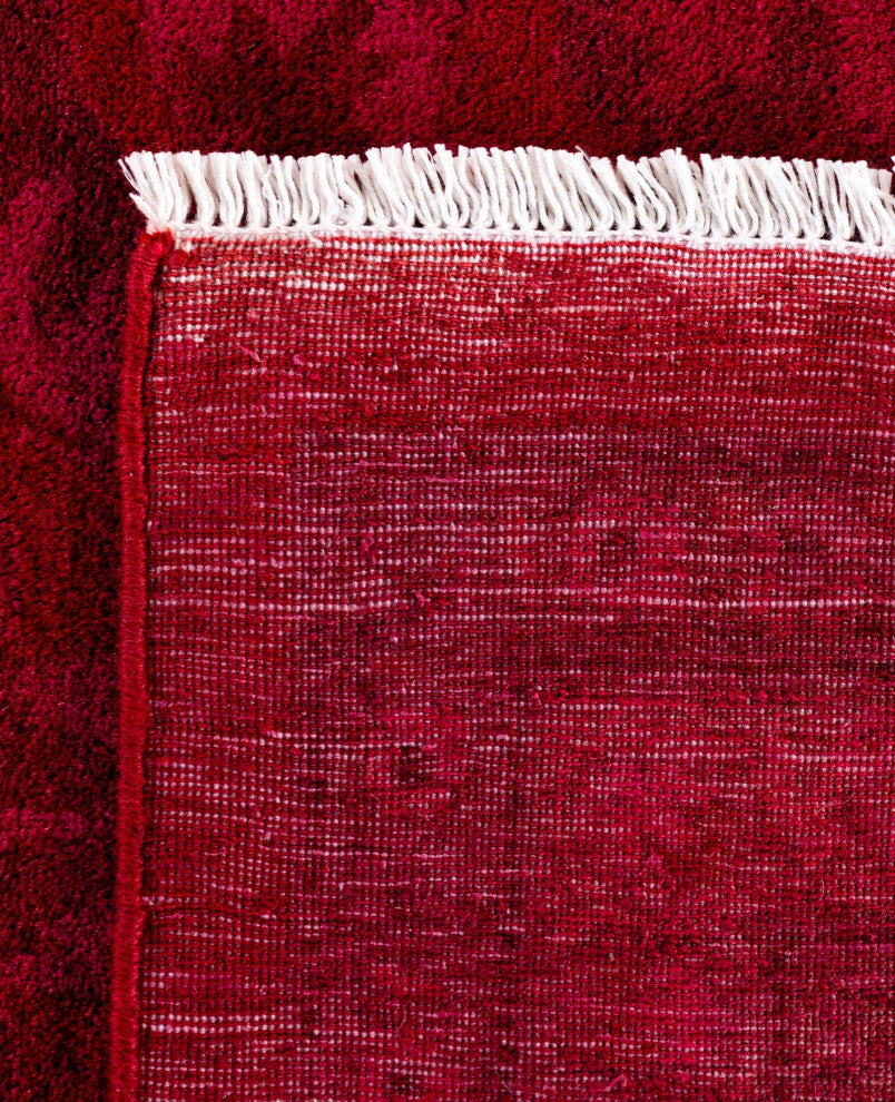Overdyed One-of-a-Kind Hand-Knotted Area Rug Pink, 10' 4" x 14' 2"