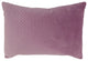 Poly-Filled Velvet Throw Pillow With Pinsonic Design, Lavender, 14"x20"