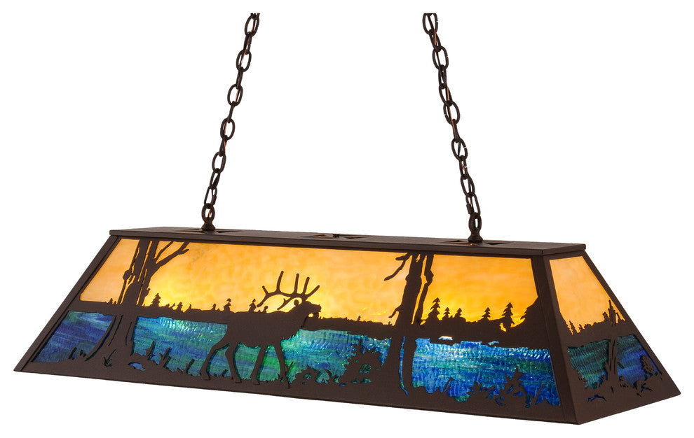 48 Long Elk at Lake Oblong Pendant