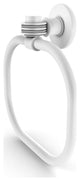 Continental Towel Ring With Dotted Accents, Matte White