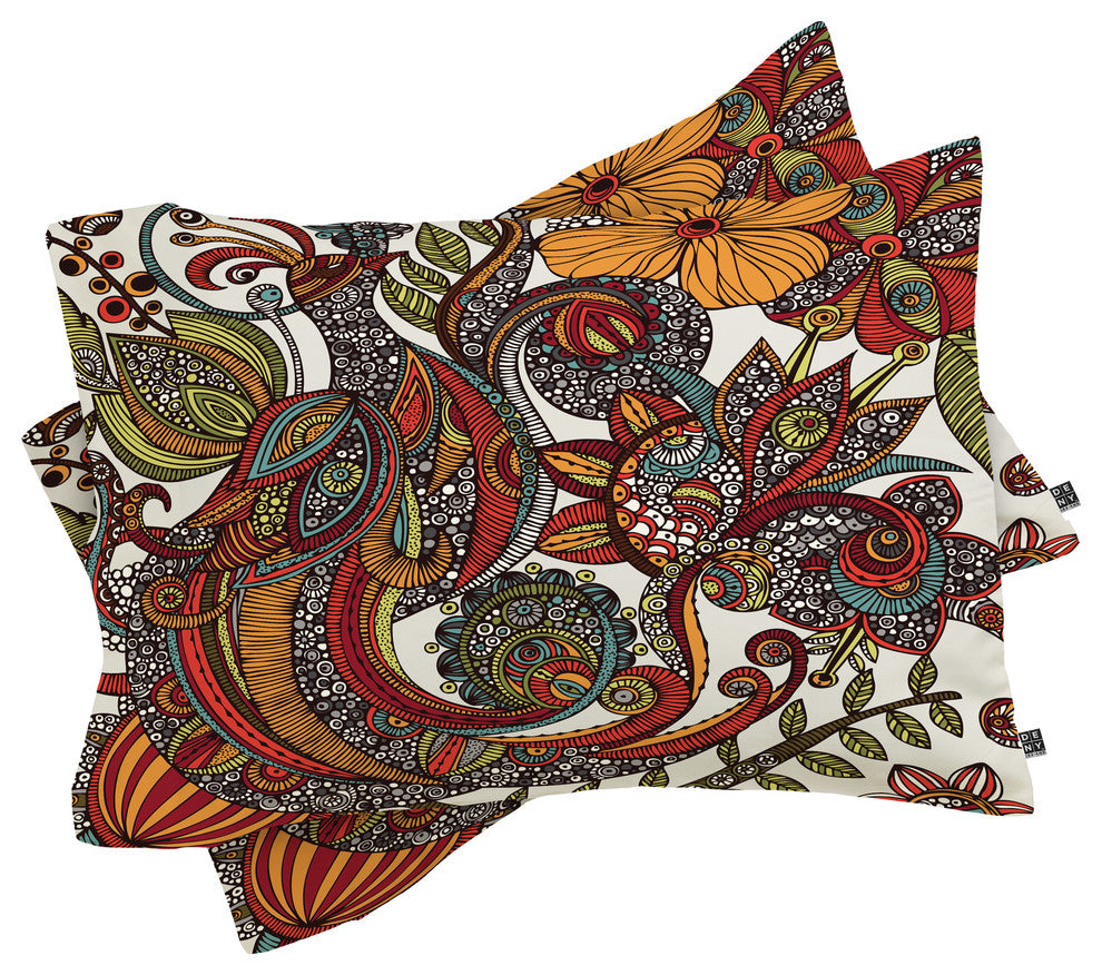 Deny Designs Valentina Ramos Paradise Bird Pillow Shams, King