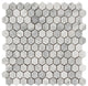 Hexagon Arabescato Carrara 12x12 Honed Marble Tile , 12"x12", Set of 30