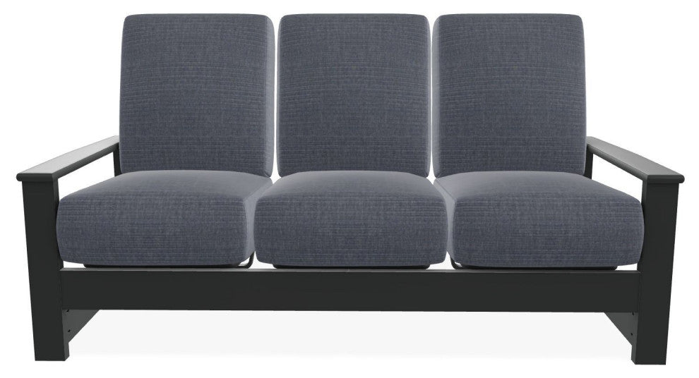 Leeward Deep Seat 3-Seat Outdoor Sofa, Proven Denim/Graphite