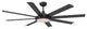 60 in Matte Black Modern Ceiling fan with 8 Blades, Remote Control