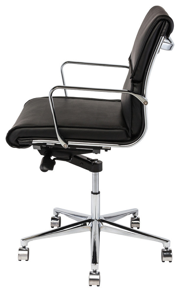 Modern Low Back Office Chair, Black