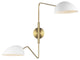 Jane Double Task Sconce, Matte White