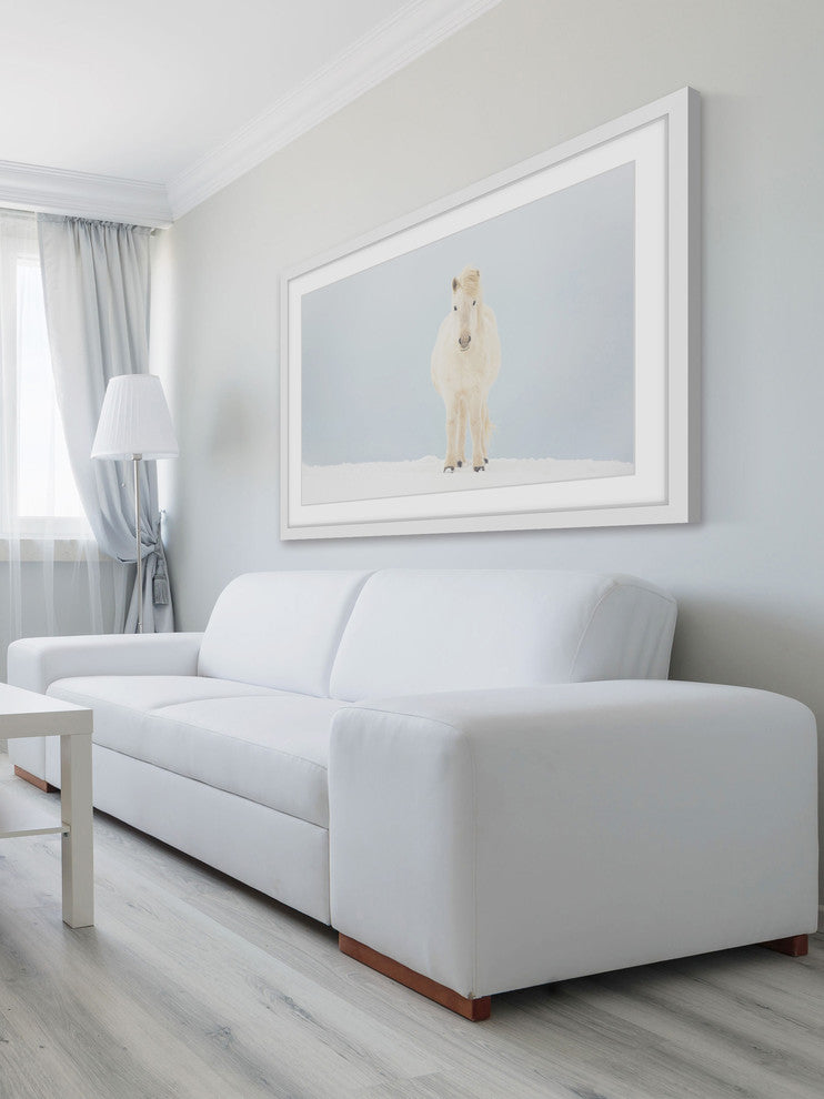 Marmont Hill, "White Horse Comes" Framed Painting Print, 18x12