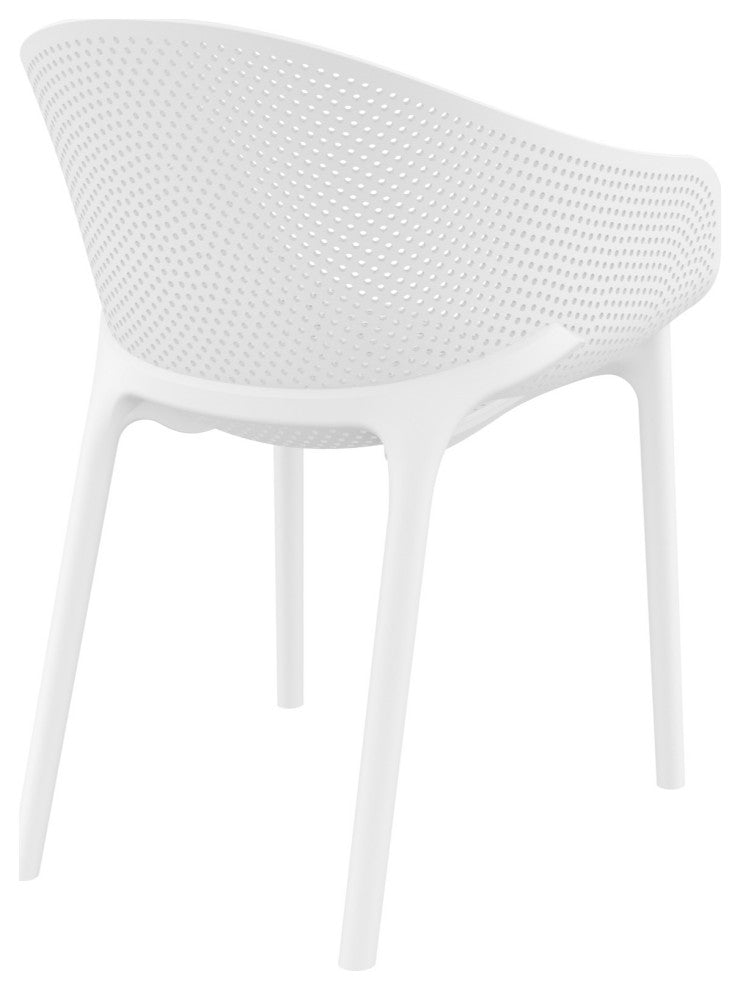 Sky Pro Stacking Dining Chair White Set of 2