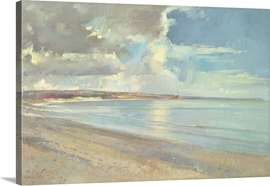 "Reflected Clouds, Oxwich Beach, 2001" Canvas Art, 24"x16"x1.25"