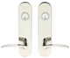 Crest Lever, Tubular Entry, Double Cylinder, Polished Stainless Steel