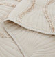 Vintage Classical French Country Boho Chic Ivory Tan Cream Ruffles Bedspread Set