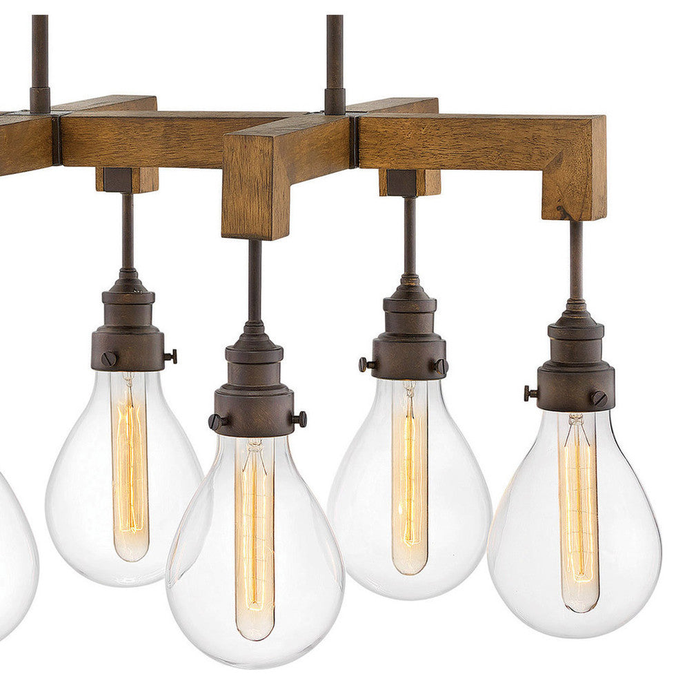 Hinkley Denton Six Light Linear Chandelier 3268IN