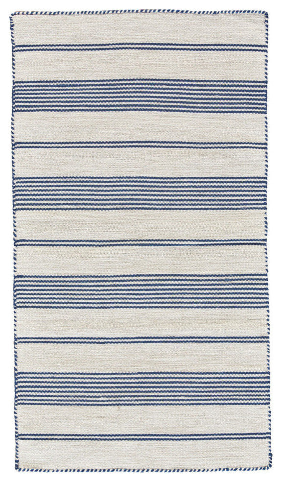 Weave & Wander Granberg Eco-Friendly PET Rug, Navy, 8' X 11'