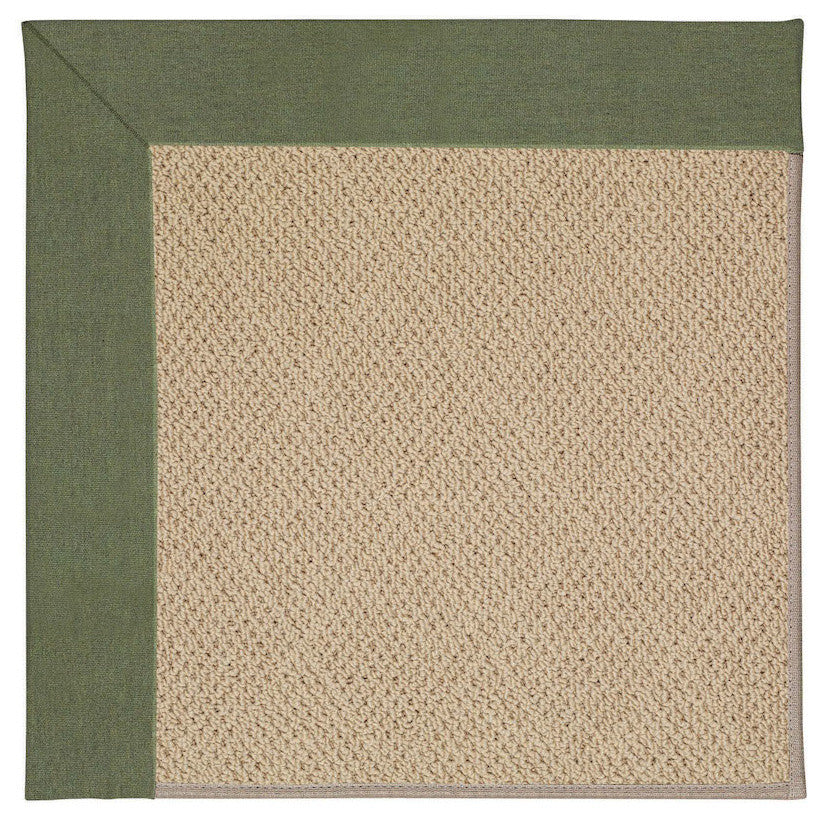 Zoe-Cane Wicker Machine Tufted Rectangle Rug, Plant Green, 2'x3'