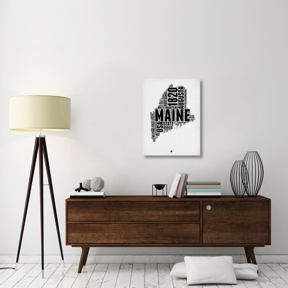 "Maine Word Cloud 2" Fine Art Print
