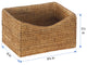 La Jolla Handwoven Rattan Organizing and Shelf Basket, Honey-Brown