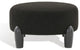 Safavieh Couture Perez Scandinavian Round Ottoman, Black