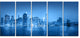 "Blue" Panorama of New York City" Canvas Print60"x28", 5-Panels