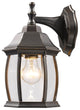 Waterdown 1 Light Outdoor Wall Light in Rubbed Bronze with Clear Beveled Glass