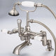 Vintage Adjustable Center Deck Mount Tub Faucet w/Handshower, Lever handles