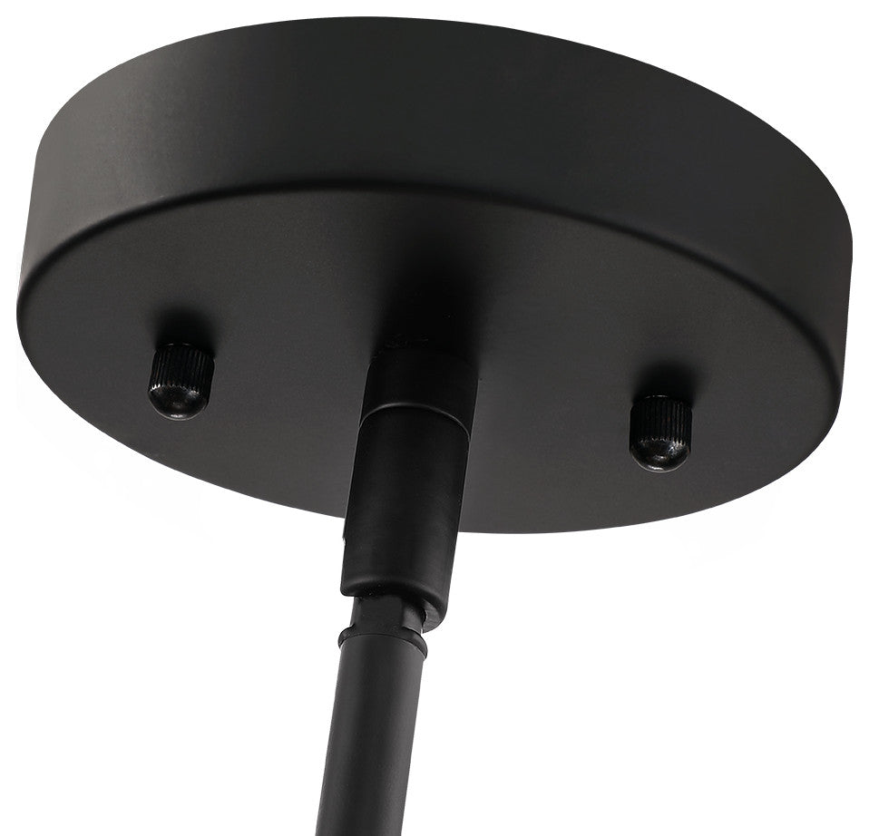 22" W 4-Light Rattan Tiered Drum Chandelier Light With Black Canopy, Beige