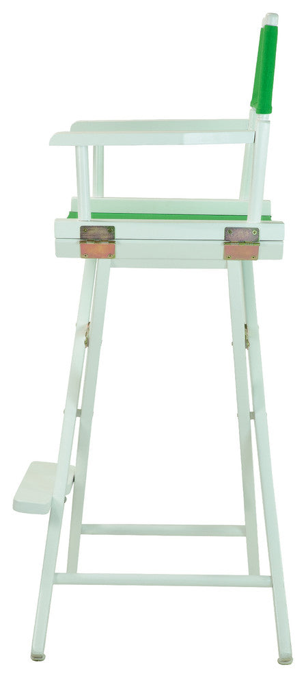 030" Director's Chair White Frame-Green Canvas