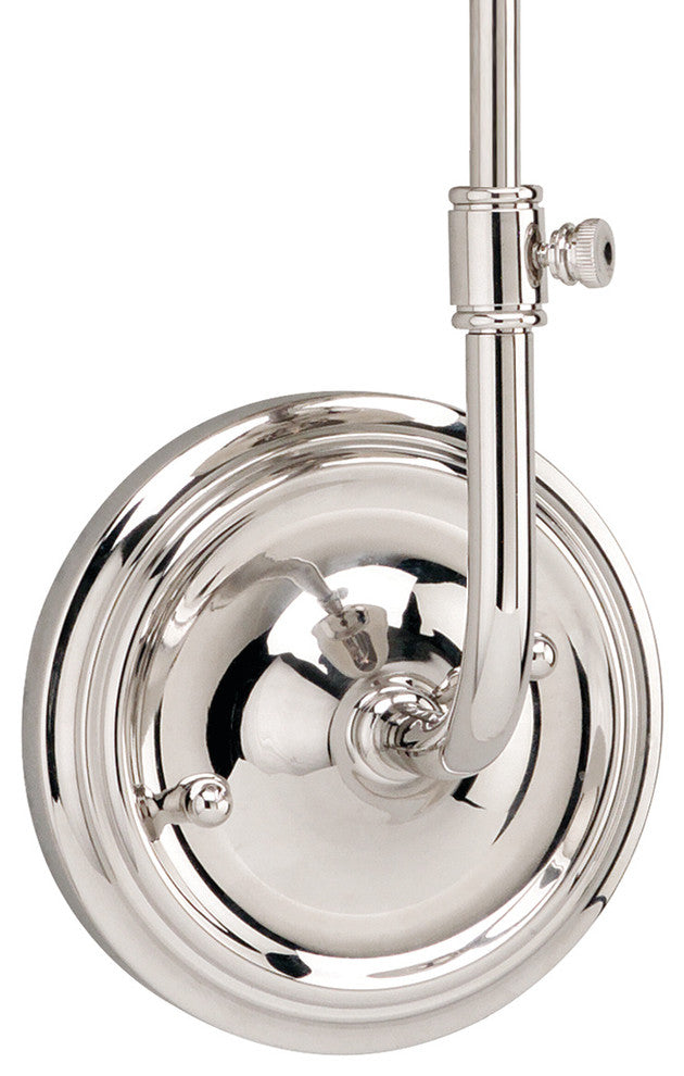 Logan 1-Light Wall Sconce, Polished Nickel