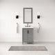 Elizabeth 24" Single Sink Carrara White Marble Vanity, Cashmere Gray