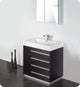 Fresca Livello 30" Black Modern Bathroom Vanity With Medicine Cabinet